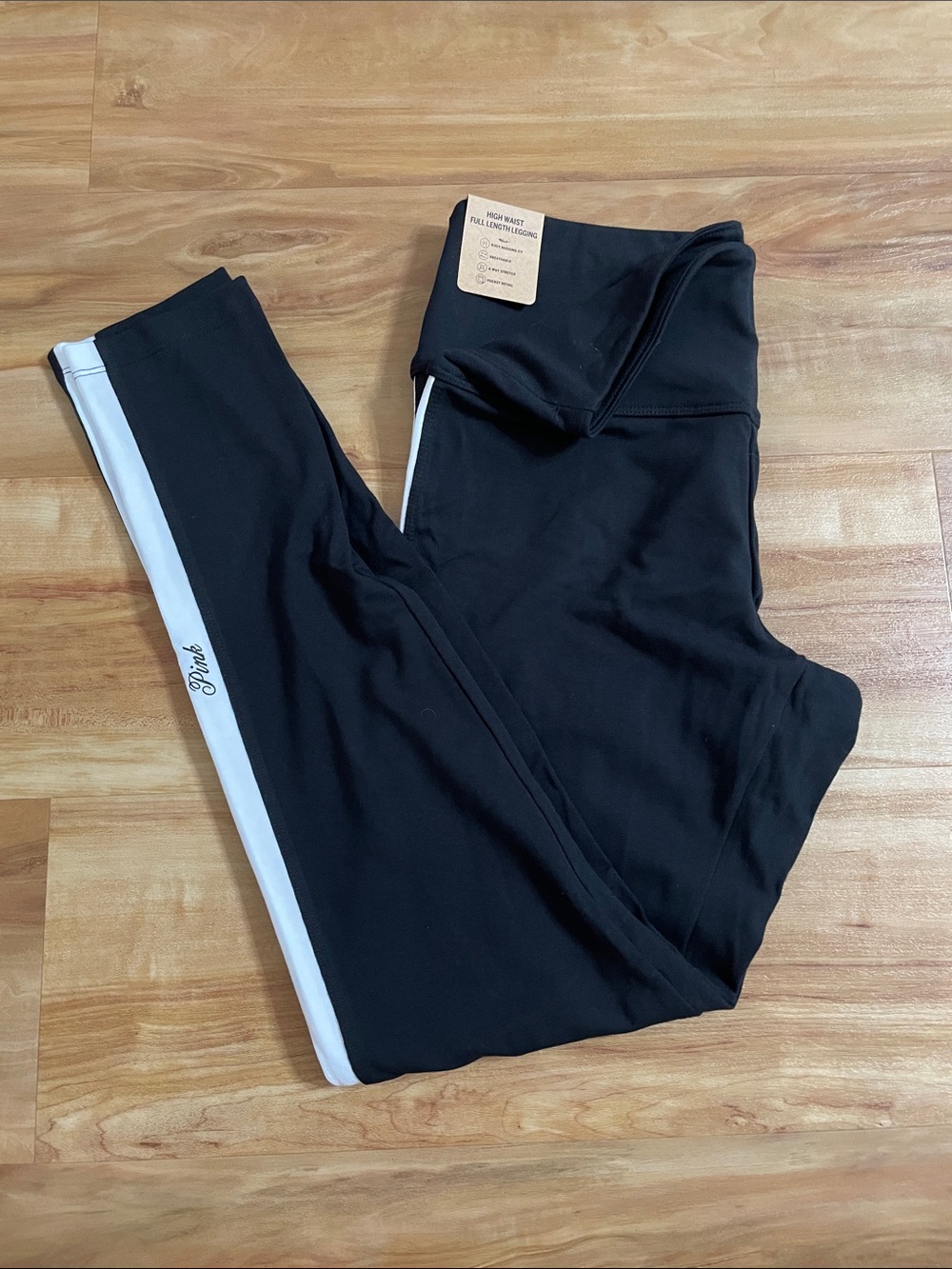 VS PINK High Waist Full-Length Cotton Leggings (L) - Picture 3 of 6